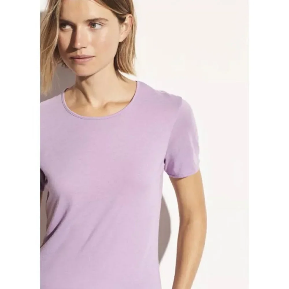 💕VINCE💕 Solid Crew Neck T-Shirt - Cotton/Modal Medium M NWT - Picture 3 of 16